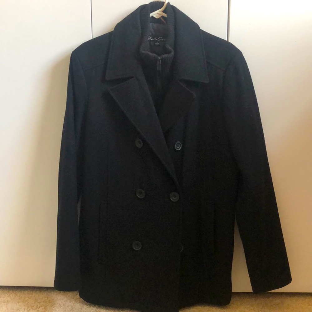 Men’s Kenneth Cole Small Black Peacoat